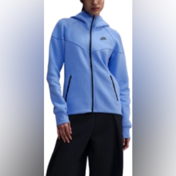 Nike women Sportswear Tech Fleece Windrunner Hoodie - Royal - Picture 6 of 8